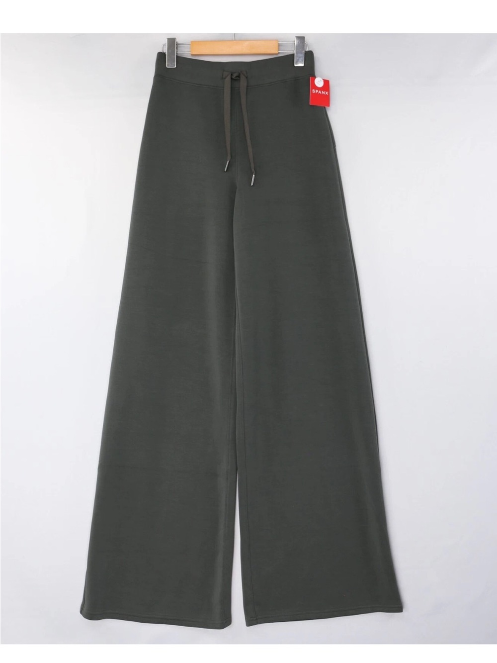 Spanx air essentials wide leg pants dark green